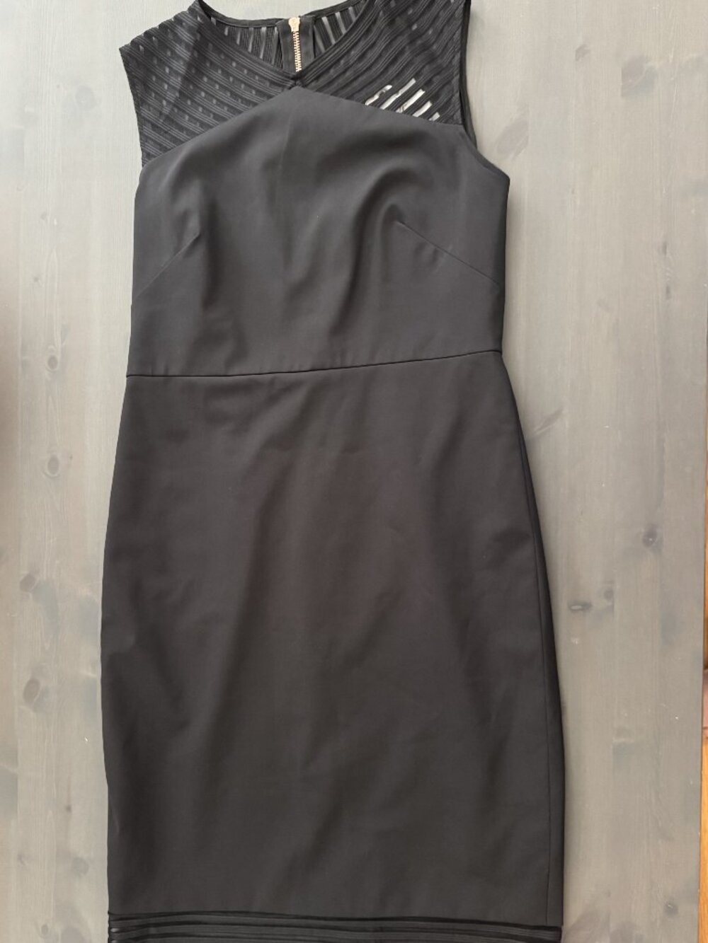 Ted Baker - Mesh Detail Bodycon Dress - Black - 8-10
